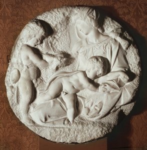 Tondo Taddei，米开朗基罗·博纳罗蒂（1475-1564）的圆形石雕面板 作者 米开朗基罗（Michelangelo Buonarroti）